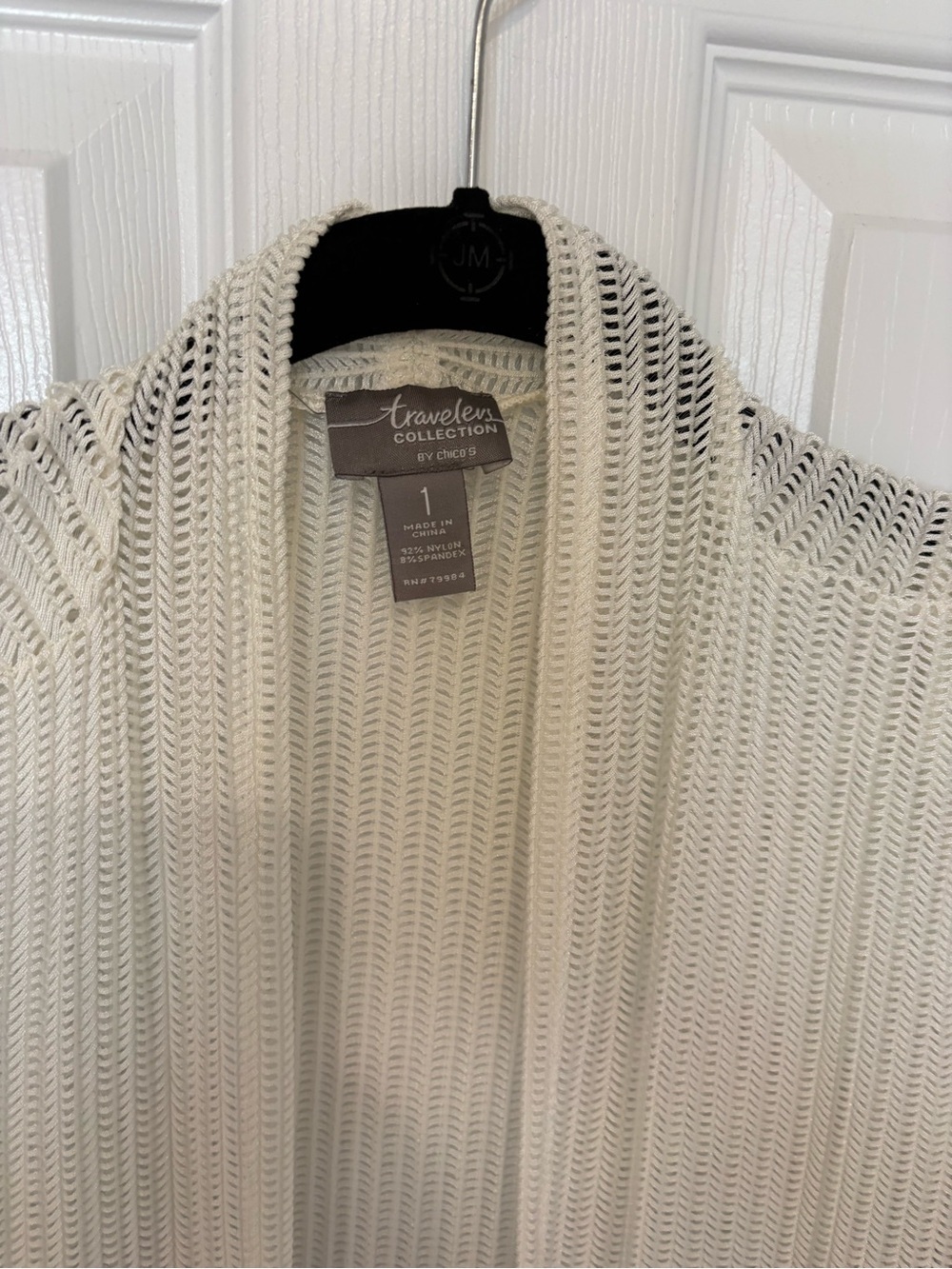 Open-Front Ombre Knit Cardigan in Cream and Purple - Picture 4 of 5